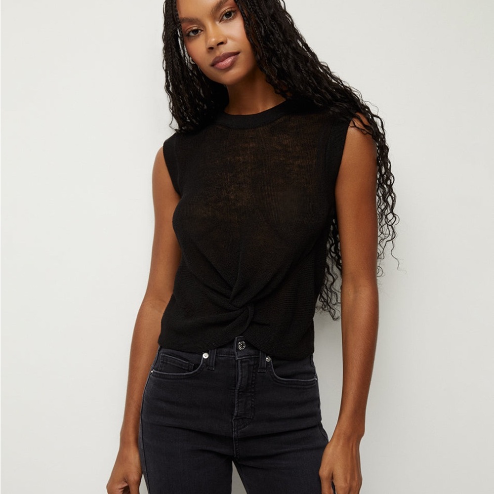 Veronica Beard Kellen Twist Front Sweater